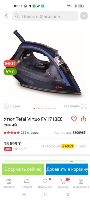 Утюг Tefal FV1713EO