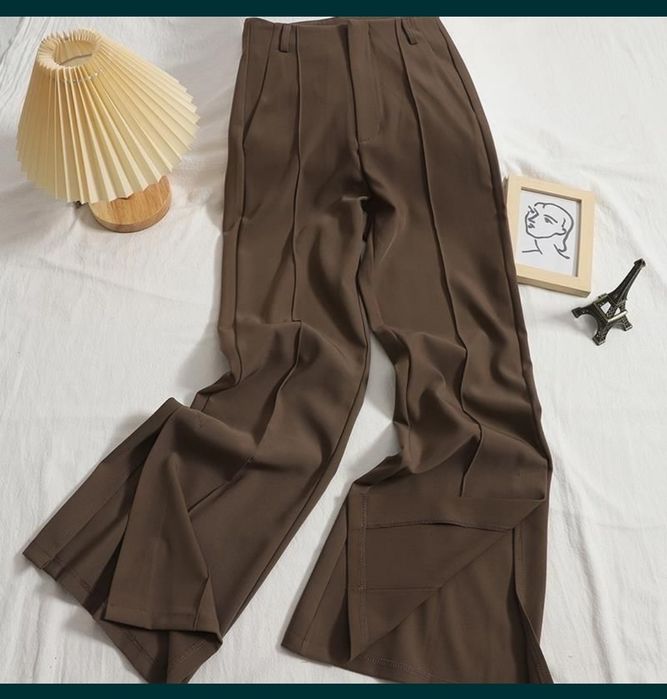 Модные брюки на весну новая цвет капучино