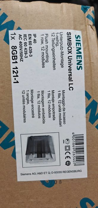 Vand tablou electric Siemens SIMBOX Universal LC – 12 module – NOU