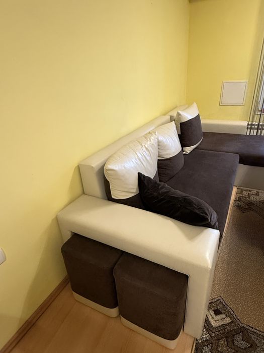 Ъглов диван - разтегателен