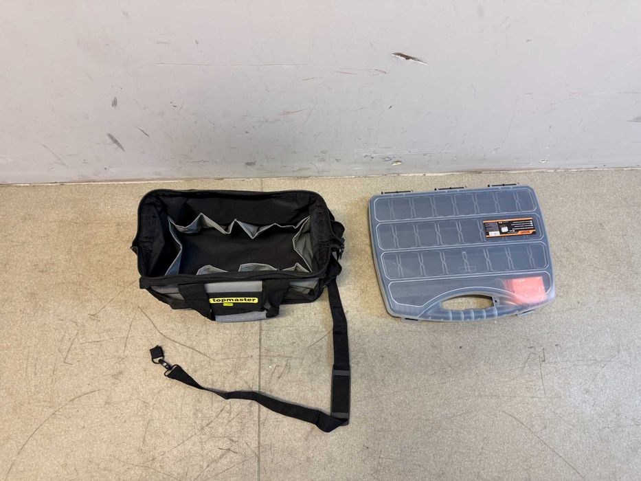 Пистолет за боя акум. ø2.5mm 0.8L 1x4Ah/Органайзер с  прегради 48cm/Чанта