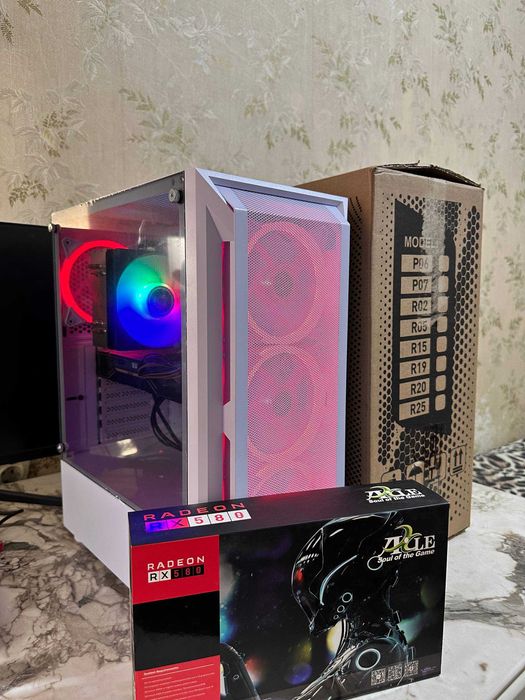 Игровой кейс 12 ядерный 24 поток/ Rx 580 8gb / ssd 500gb