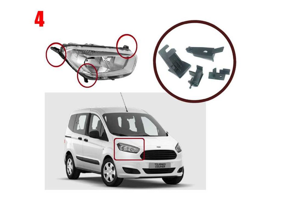 Щипки за захващане на фар Ford Fiesta MK6 , Ford Transit Courier