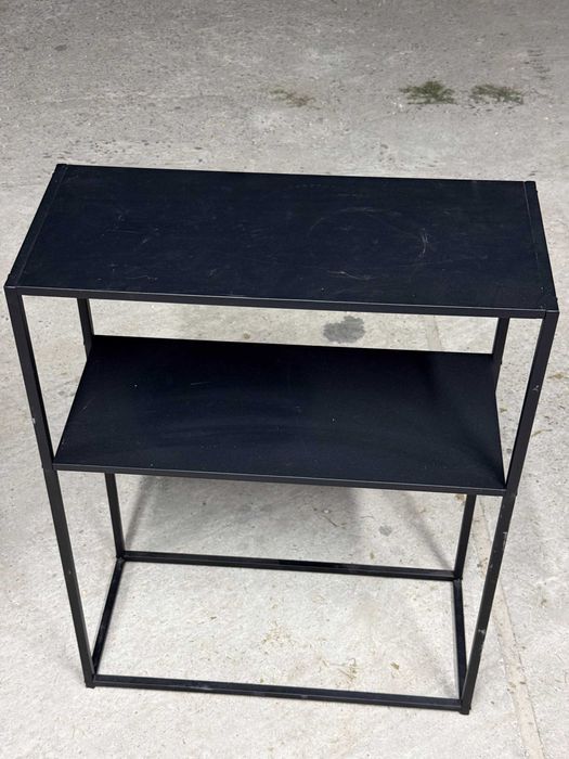 Consolă Metalică Neagră, Etajeră / Raft Stil Industrial pentru Hol sau Living