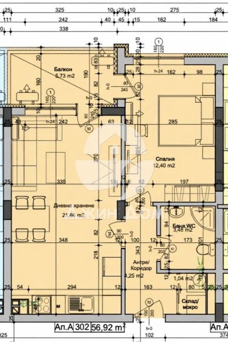 Продава се Двустаен апартамент в Бургас, Изгрев - 64 кв.м за 797 €/кв.м - Снимка #1