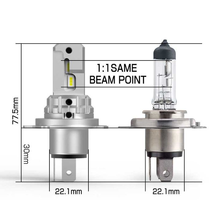 Лед крушки H4/Х4, DR. QUALITY PARTS серия QUICKY
