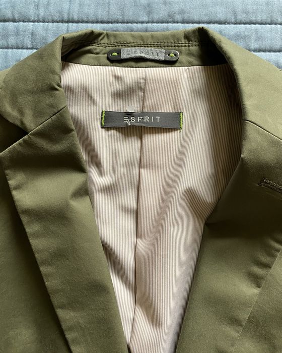 Sacou barbatesc Esprit, verde, masura 52, bumbac