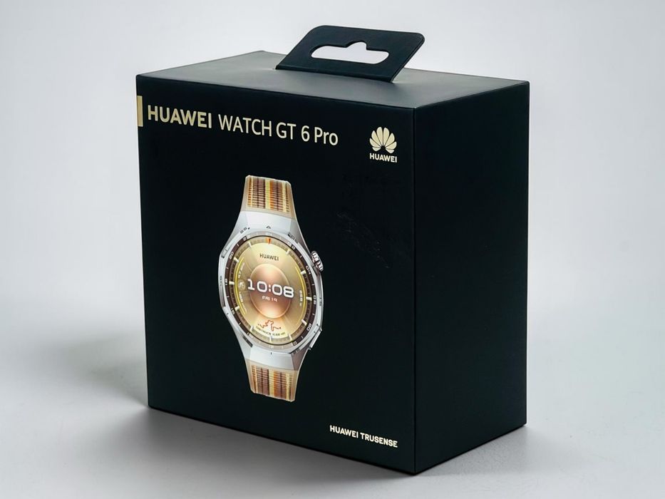 НОВ! Huawei Watch GT 6 Pro 46mm Version Brown Titanium Alloy Case Brown Woven Strap 2г. Гаранция!