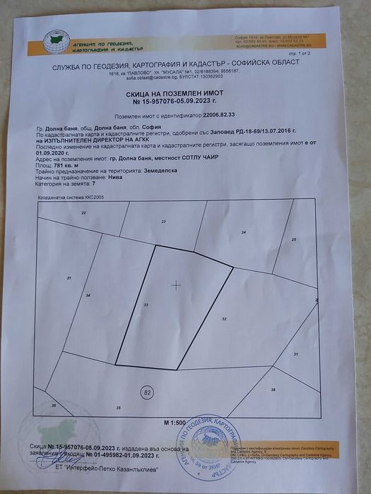 Продава се Земеделски имот в София, Изток -  кв.м за 1875 €/дка - Снимка #1