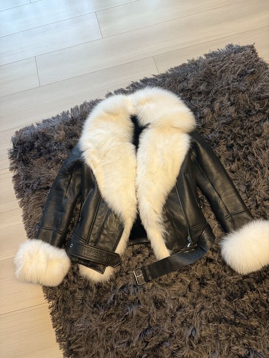 Cojoc din piele cu blana naturala