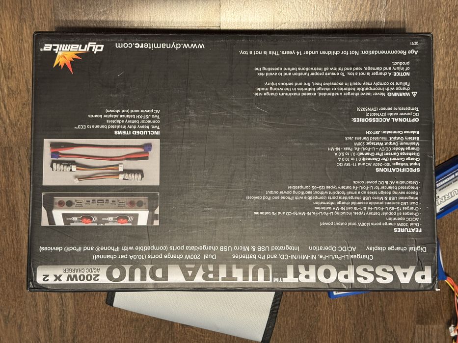 Charger Dynamite Passport Ultra Duo 200W x2 pt drone masini rc etc