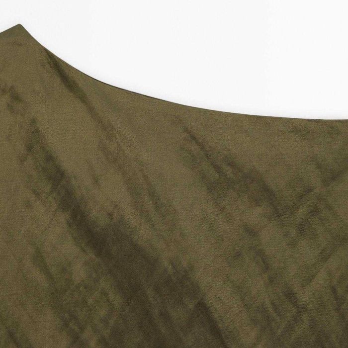 Massimo Dutti rochie midi asimetrica umar gol kaki verde superba
