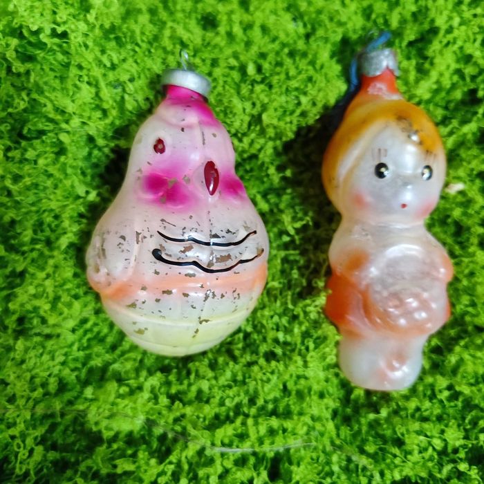Ёлочные игрушки СССР,стекло