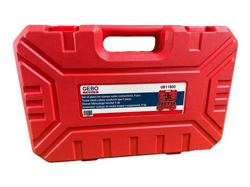 Комплект клещи за скоби водни съединения и маркучи, 9 бр. gebo tools
