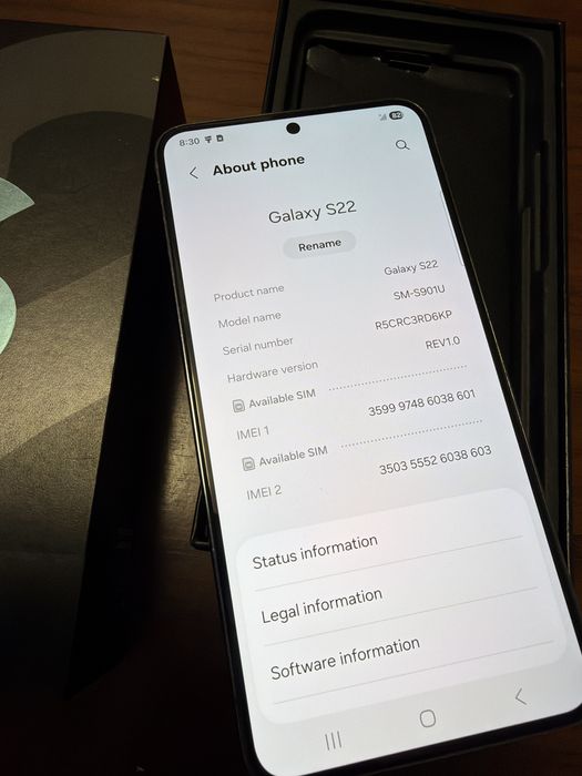 Samsung S22 256Gb Full Box. Perfect functional