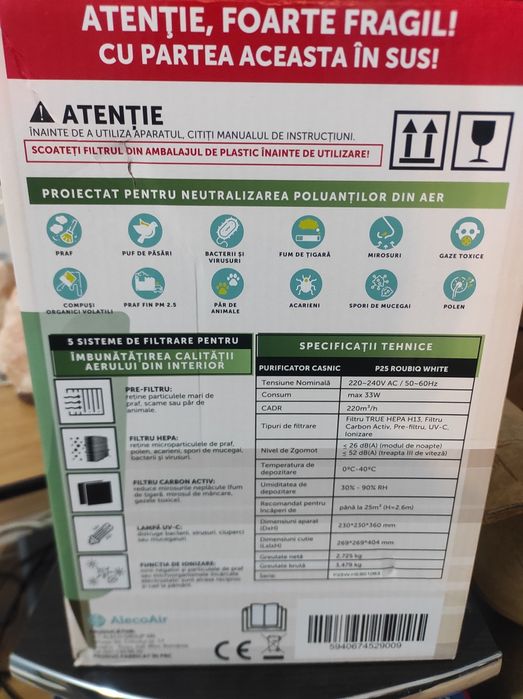 Purificator aer Alecoair Rubiq p25