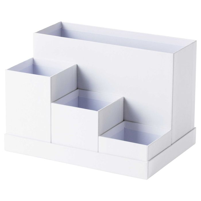 Organizator de birou alb, 5 piese