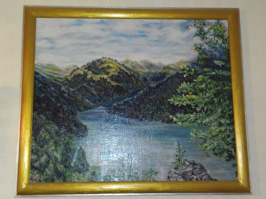 Картина "Горная река". МАСЛО.