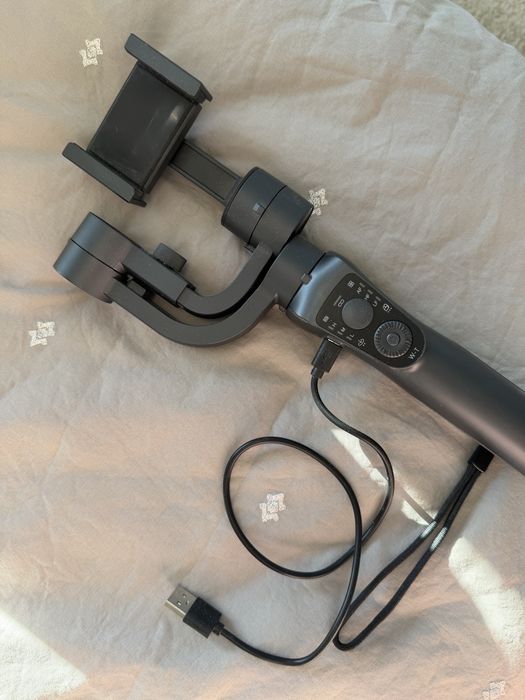 Стабилизатор за телефон, Gimbal Stabilizer, 3-осов, Черен