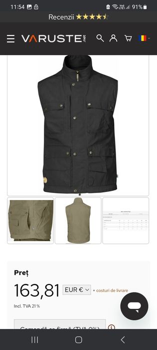 Geaca/vesta Fjallraven originala