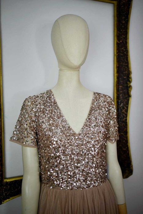 Rochie de seara din tull cu paiete