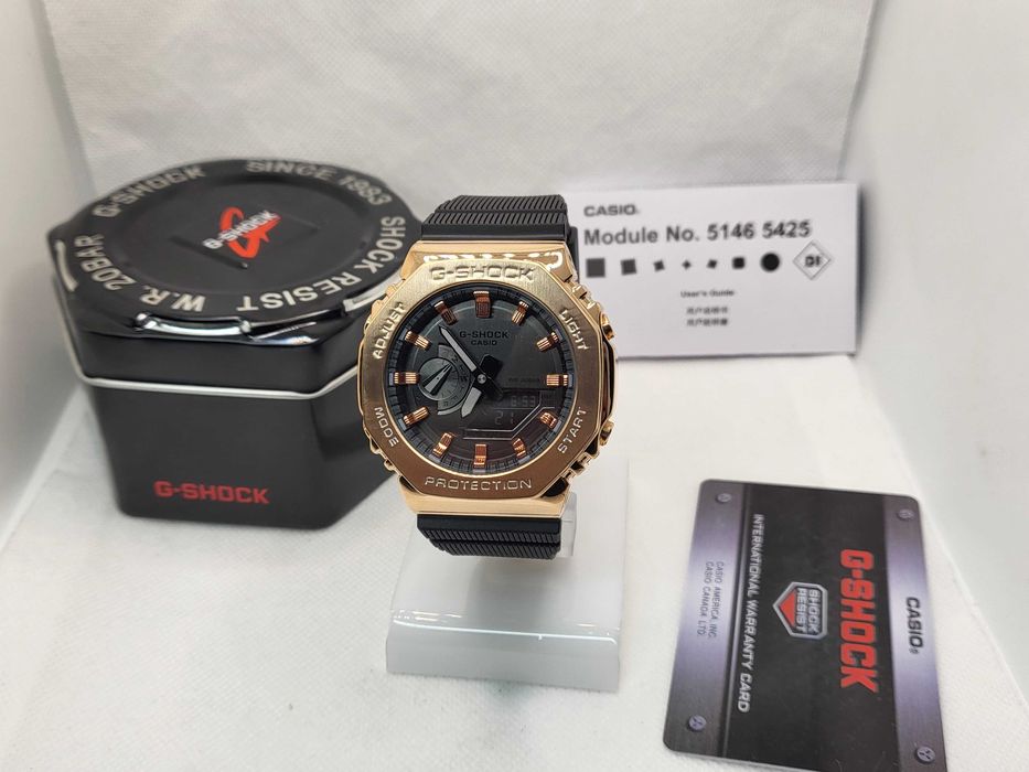 Ceas Casio g shock GM s2100gb , Metal gold roze .Nou, Garantie 2ani