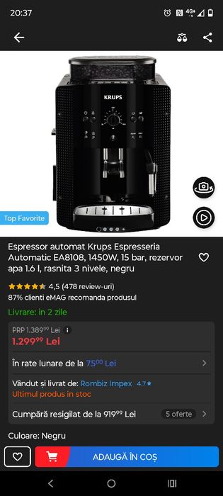 Espressor KRUPS EA8108