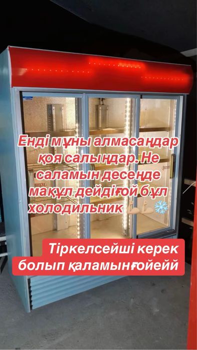 Витринный холодильник қарызға  ,доставкамен .