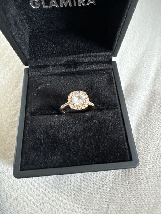 Годежен пръстен Glamira - розово злато с диаманти