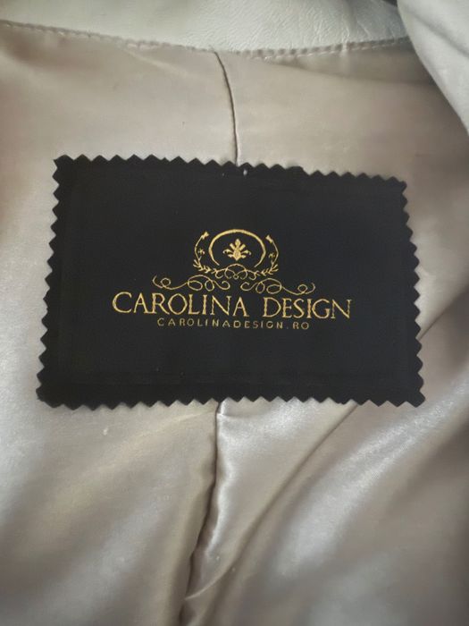 Haină Blană naturală Vulpe albă, mărimea S, Carolina Design