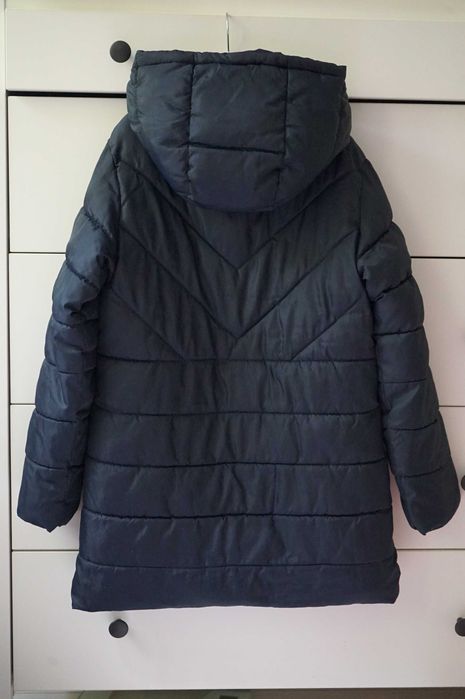 Стилно дълго яке есен/зима MANGO, морскосиньо, ръст 134-140см, отлично!