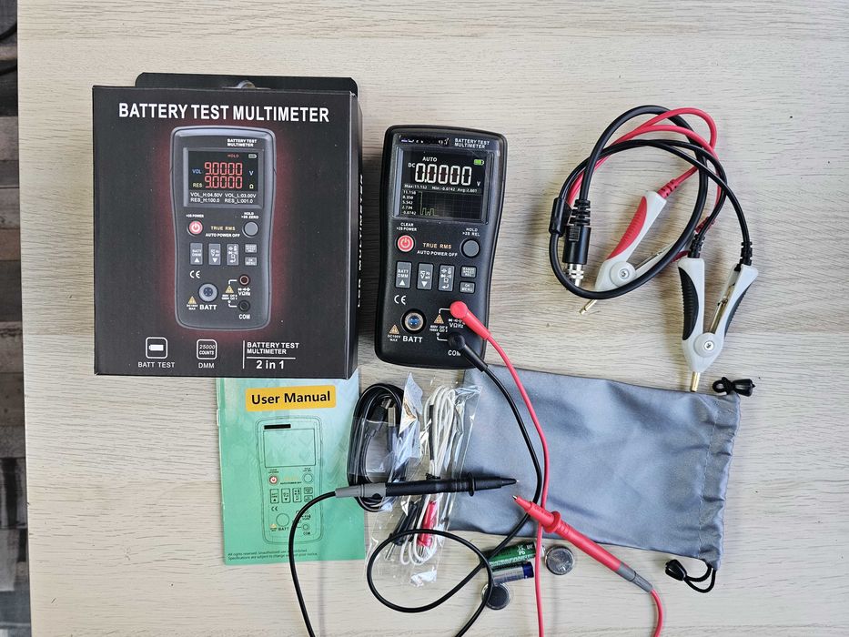 Прецизен тестер на вътрешно съпротивление на акумулатори + мултицет