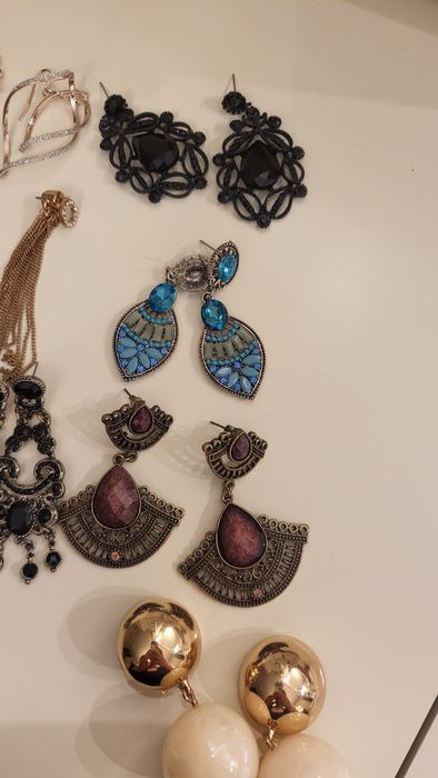 Cercei lungi,mari, care atârnă, set de 9 perechi