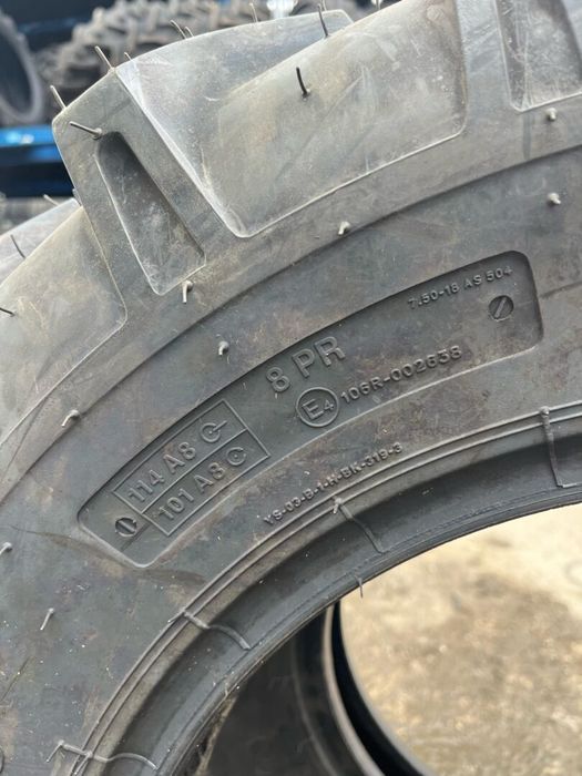 7.50-18 BKT AS504 8PR TT  Cauciucuri tractor, Fiat, Case, Fendt, John Deere, New Holland, Massey Ferguson, UTB   Cauciucuri tractor, Fiat, Case, Fendt