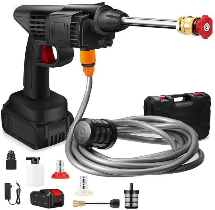 ПРОМО!! Акумулаторна Водоструйка 48V с 2 батерии 8Ah + Куфар , 30 bar