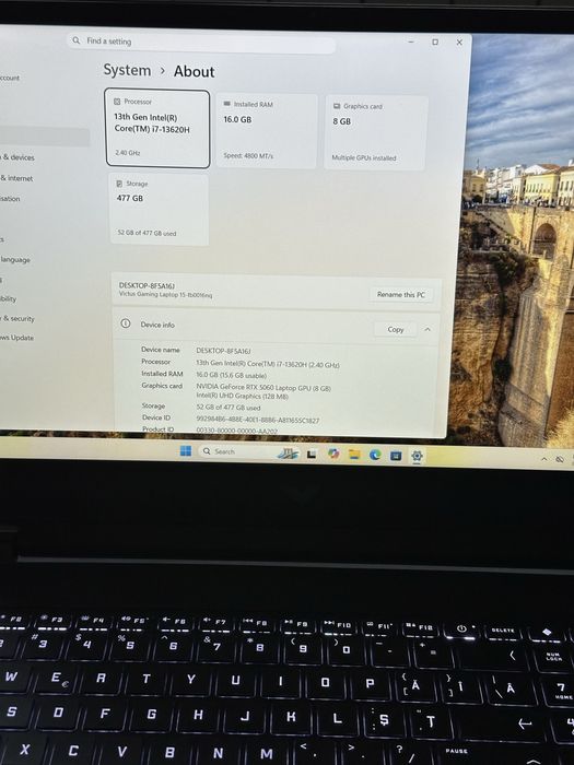 Laptop Gaming HP Victus 15 | Intel i7-13620H | 16GB RAM  DDR5 | RTX 5060 | SSD 512GB | NOU 22  zile de functionare