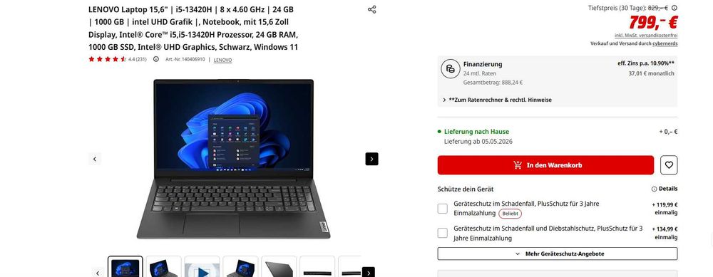 Laptop Lenovo V15 G4 IRU | 24GB ram