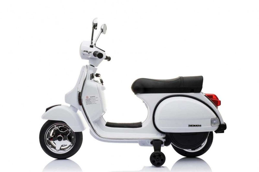 Scuter electric Vespa  pentru copii  3-6 ani Autokids (PX150) Alb