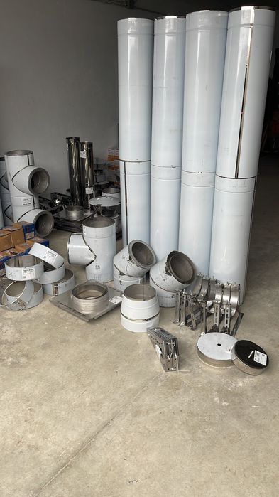 Horn de inox Coș de fum Burlane din inox izolate!