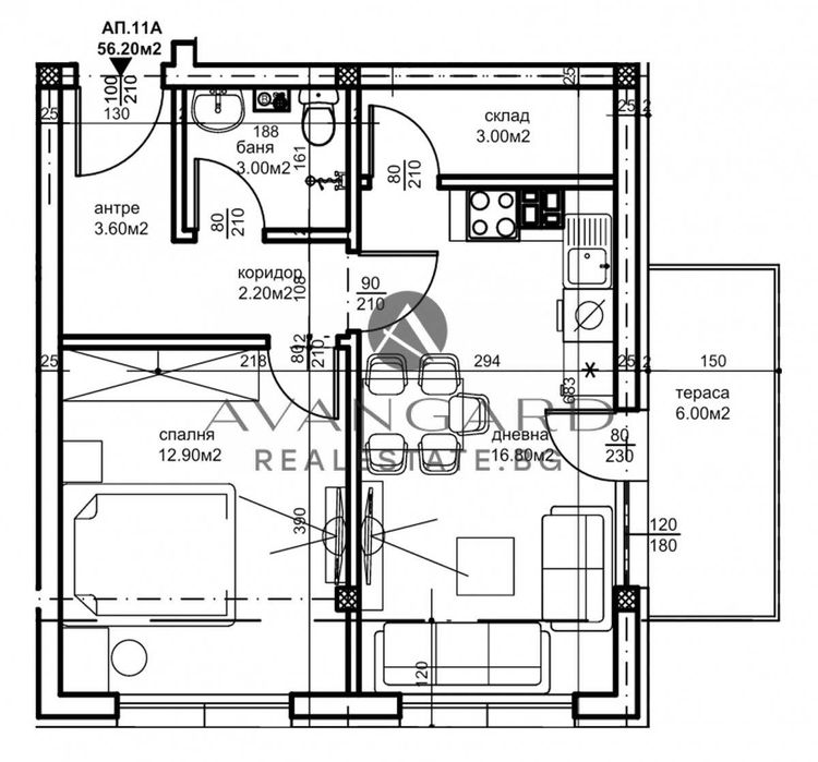 Продава се Двустаен апартамент в Пловдив, Беломорски - 64 кв.м за 1096 €/кв.м - Снимка #1