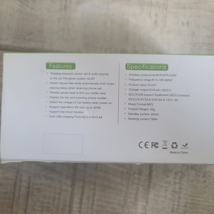 Modulator FM cu usb quick charge 3.0