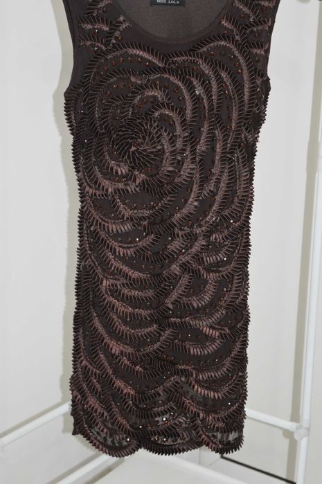 Страхотна вечерна рокля с пайети,размер М
