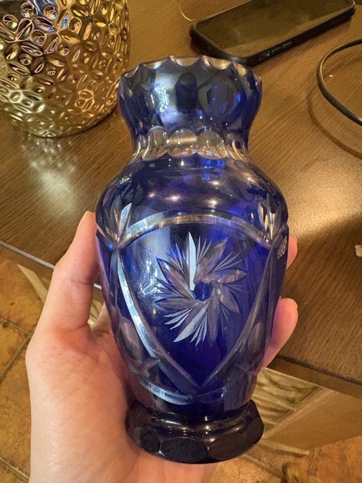 Vaza cristal cobalt