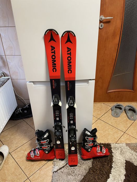 Schiuri copii 110 cm atomic rester j2 cu clapari set skiuri