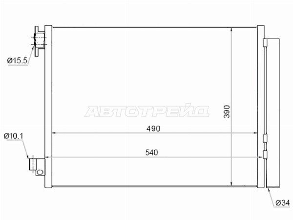 Радиатор кондиционера      Renault Logan