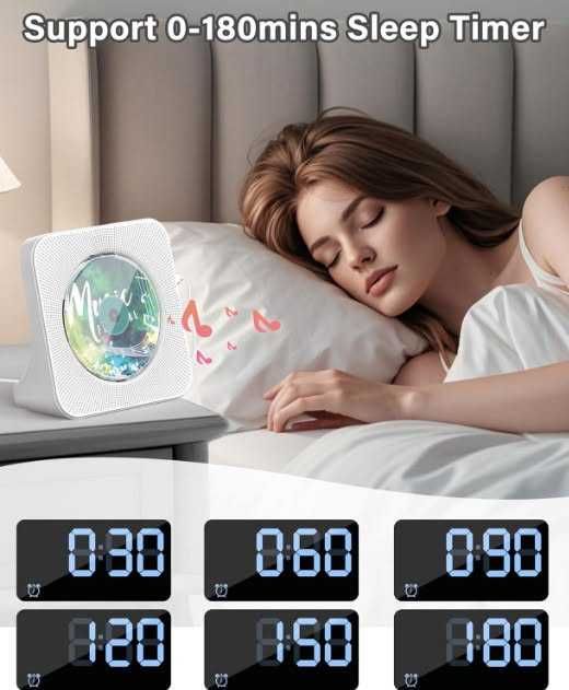 CD плейър Greadio KC-806, Bluetooth 5.0, мултифункционален CD плейър с високоговорители