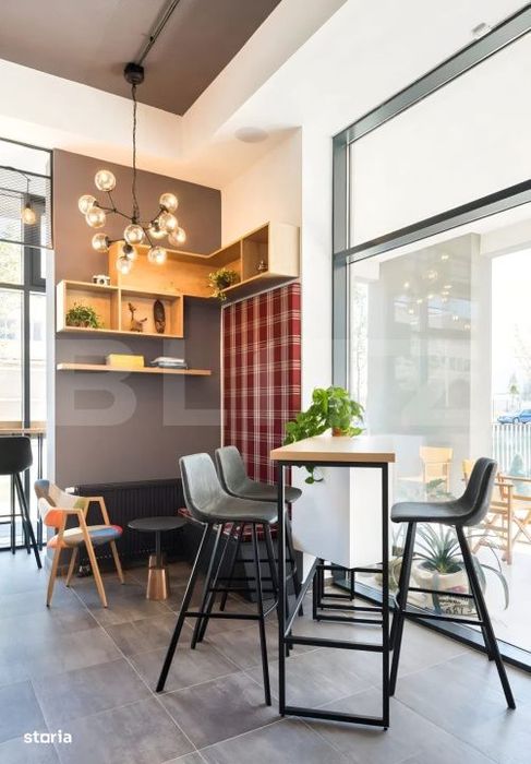 Spatiu comercial 55 mp | Cafenea complet amenajata | Coresi – Tracto