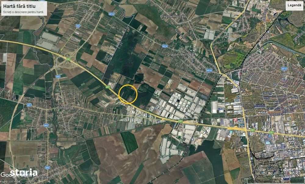 Teren intravilan Dragomiresti Deal A1 Bucuresti - Pitesti KM 14