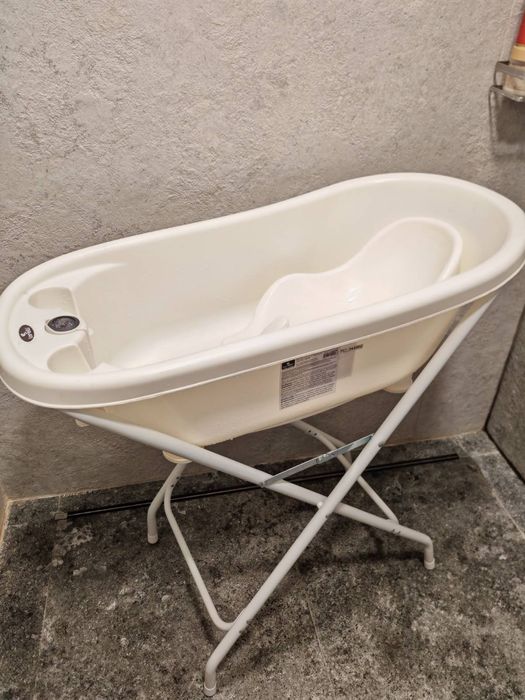 Вана с оттичане, подложка и стойка Lorelli - 88 cm, бяла