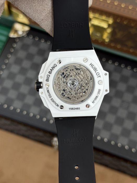 HB Big Bang Sang Bleu White Ceramic 45mm